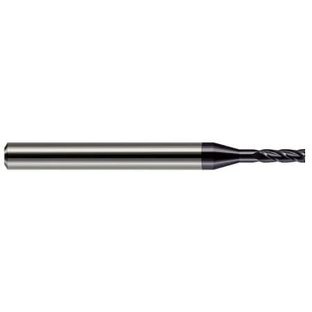 Harvey Tool .5mm Cutter dia. x 0.0600 in. x 0.1000 in. Reach Carbide Square End Mill, 4 Flutes, AlTiN Coated 736120-C3